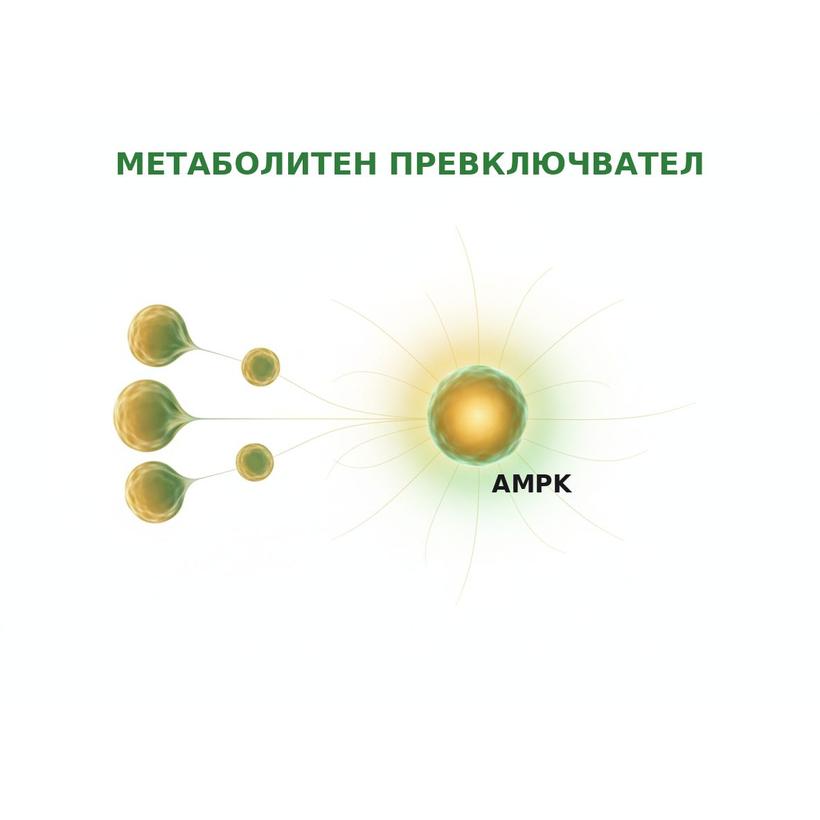 Илюстрация: метаболитен превключвател AMPK и мастни клетки в режим на складиране