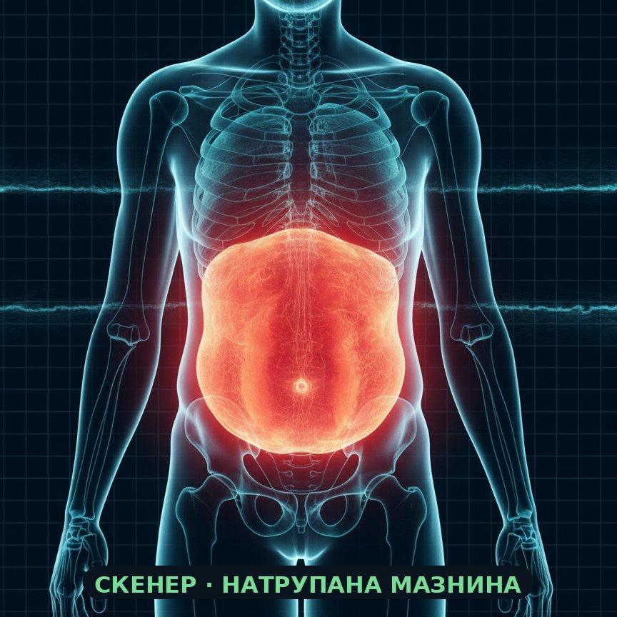 Жена гледа притеснено корема си в огледалото